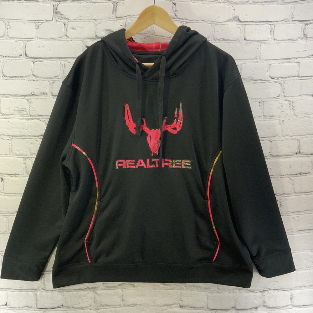 Cottonwood Canyon Sweatshirt Womens Sz XL Hoodie Realtree Black Pink